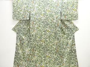 草花模様小紋着物